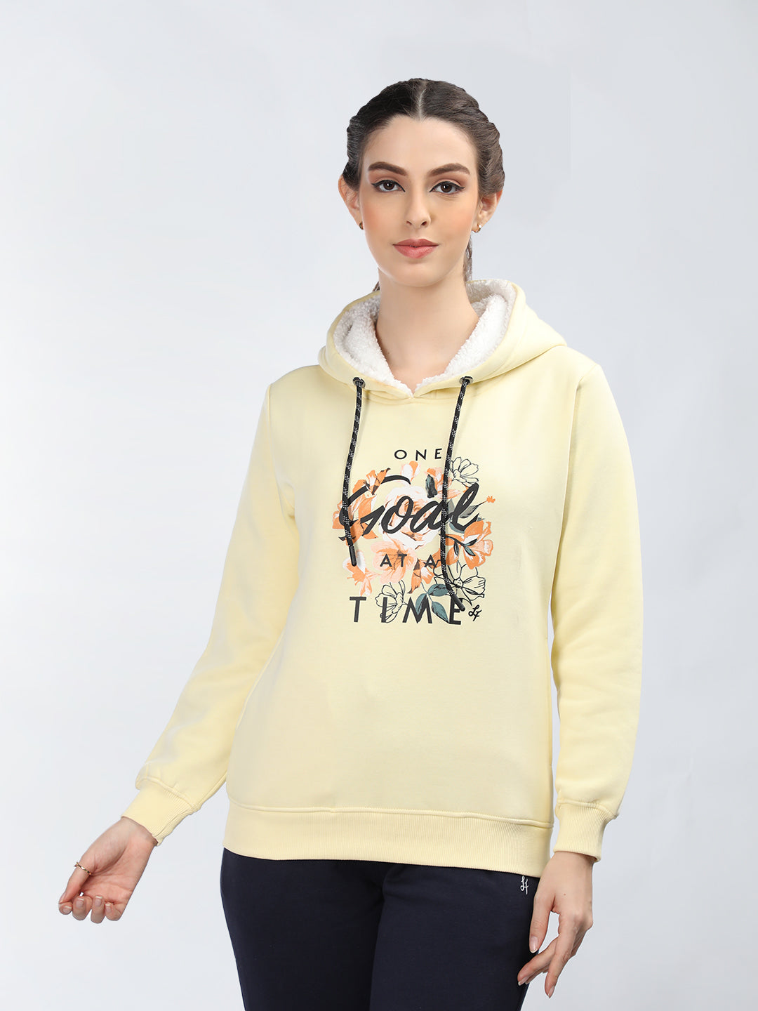 Neva Women Hoody Neck Full Sleeves Sweatshirt Printed pattern
