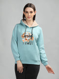 Neva Women Hoody Neck Full Sleeves Sweatshirt Printed pattern