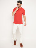 Neva Men Polo Neck Half Sleeves T-shirt Solid Pattern Chest Pocket
