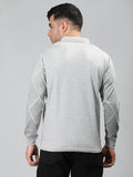 Neva Men Polo Neck Full Sleeves T-shirt Diamond pattern -15%Milange Grey