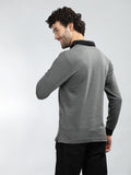 Neva Men Polo Neck Full Sleeves T-shirt Striped pattern