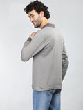 Neva Men Polo Neck Full Sleeves T-shirt Wave pattern
