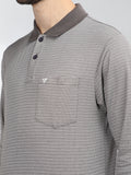Neva Men Polo Neck Full Sleeves T-shirt Wave pattern