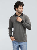Neva Men Polo Neck Full Sleeves T-shirt Striped pattern