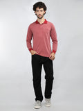 Neva Men Polo Neck Full Sleeves T-shirt Striped pattern