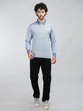 Neva Men Polo Neck Full Sleeves T-shirt Striped pattern