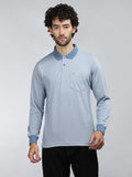 Neva Men Polo Neck Full Sleeves T-shirt Striped pattern