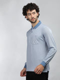 Neva Men Polo Neck Full Sleeves T-shirt Striped pattern
