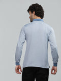 Neva Men Polo Neck Full Sleeves T-shirt Striped pattern