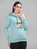 Neva Women Hoody Neck Full Sleeves Sweatshirt Printed pattern