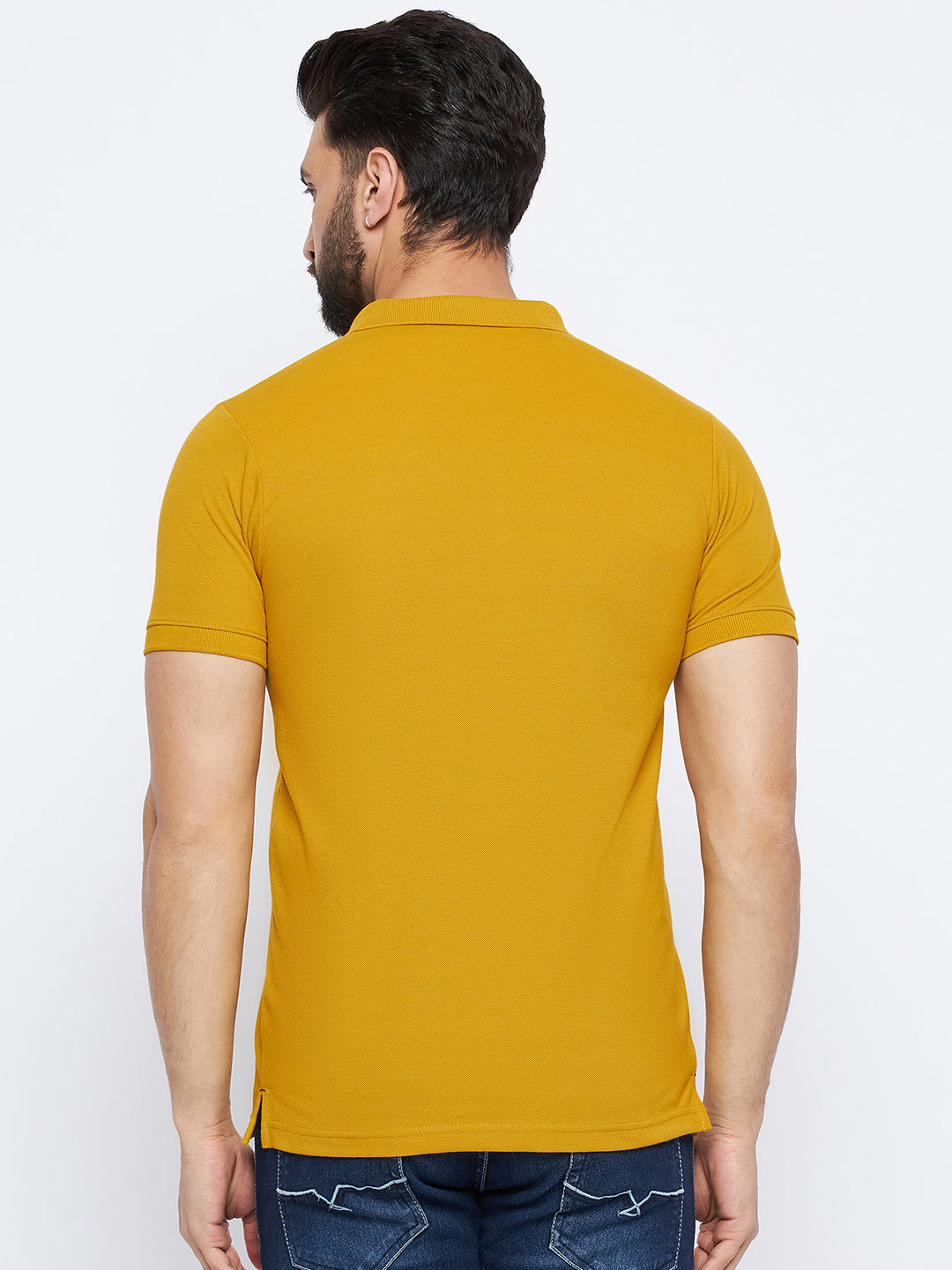 Neva Men Polo Neck Half Sleeves T-shirt Solid Pattern Chest Pocket