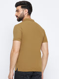 Neva Men Polo Neck Half Sleeves T-shirt Solid Pattern Chest Pocket