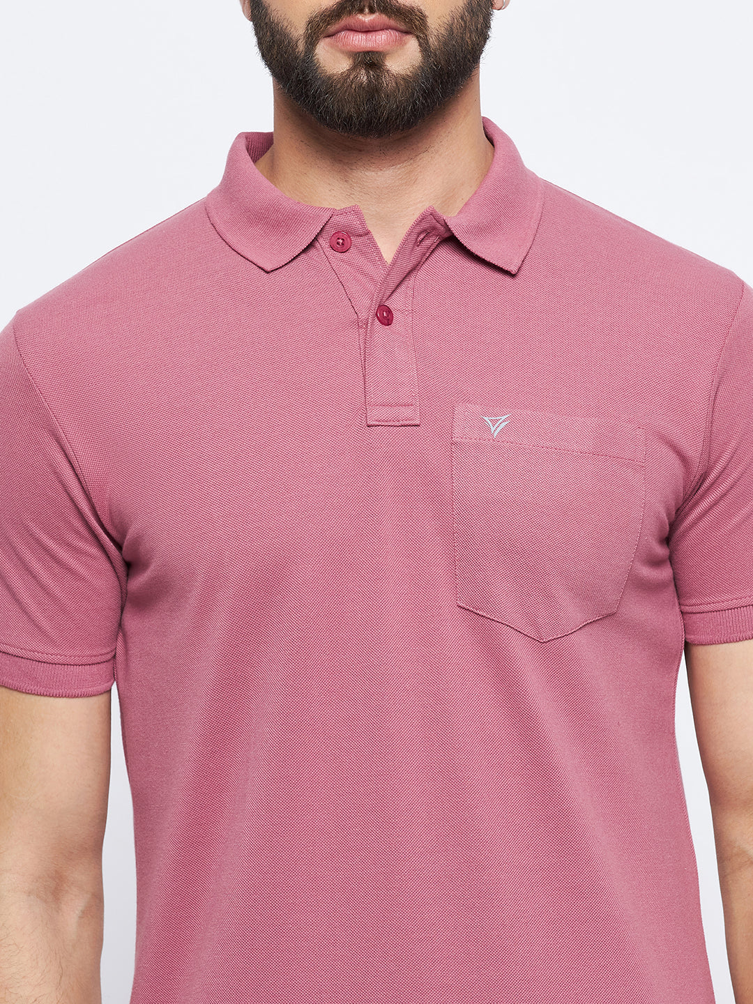 Neva Men Polo Neck Half Sleeves T-shirt Solid Pattern Chest Pocket