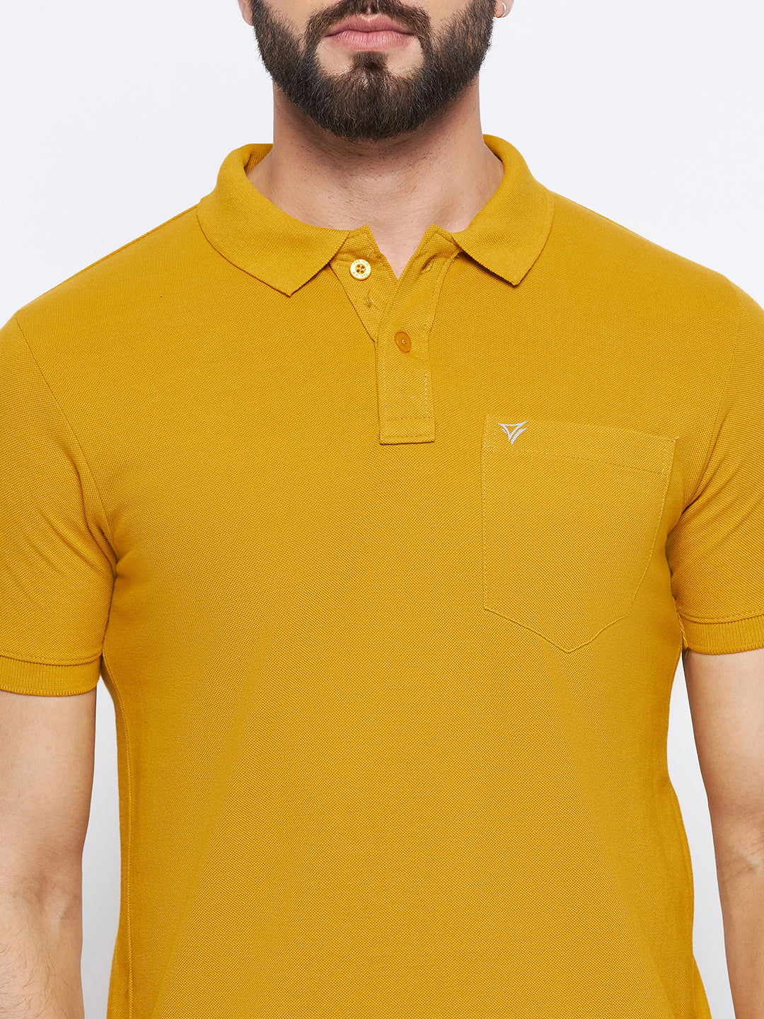 Neva Men Polo Neck Half Sleeves T-shirt Solid Pattern Chest Pocket