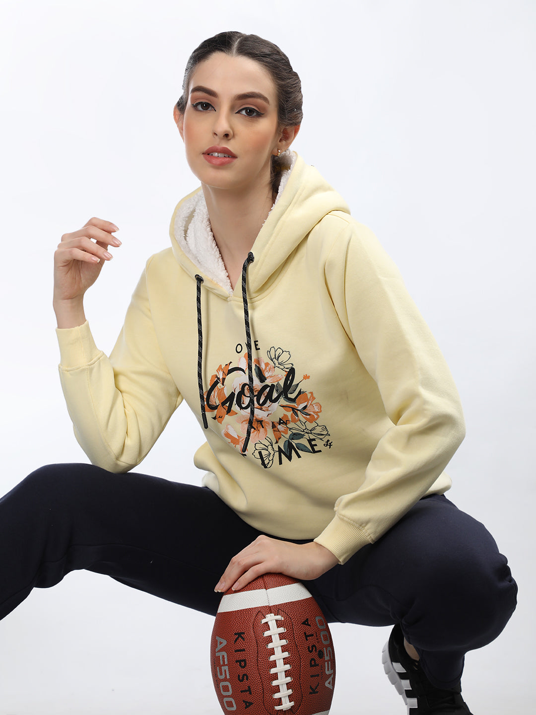 Neva Women Hoody Neck Full Sleeves Sweatshirt Printed pattern