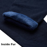 Neva Women Round Neck 3/4 Sleeve Thermal Upper & Bottom Set- Denim Milange (Glaccia)