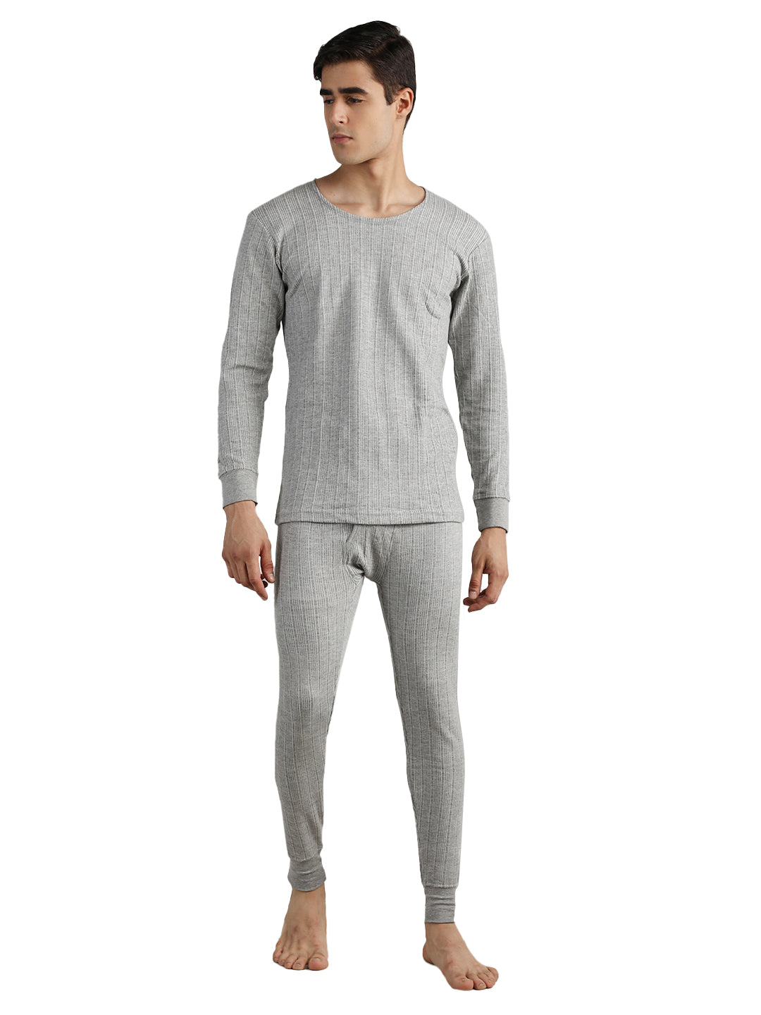 Neva Men's Esancia Round Neck Full Sleeve Thermal Upper & Bottom Set