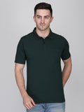 LIVFREE Polo Neck Men's T-Shirt in Solid Pattern Half Sleeve