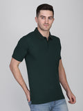 LIVFREE Polo Neck Men's T-Shirt in Solid Pattern Half Sleeve