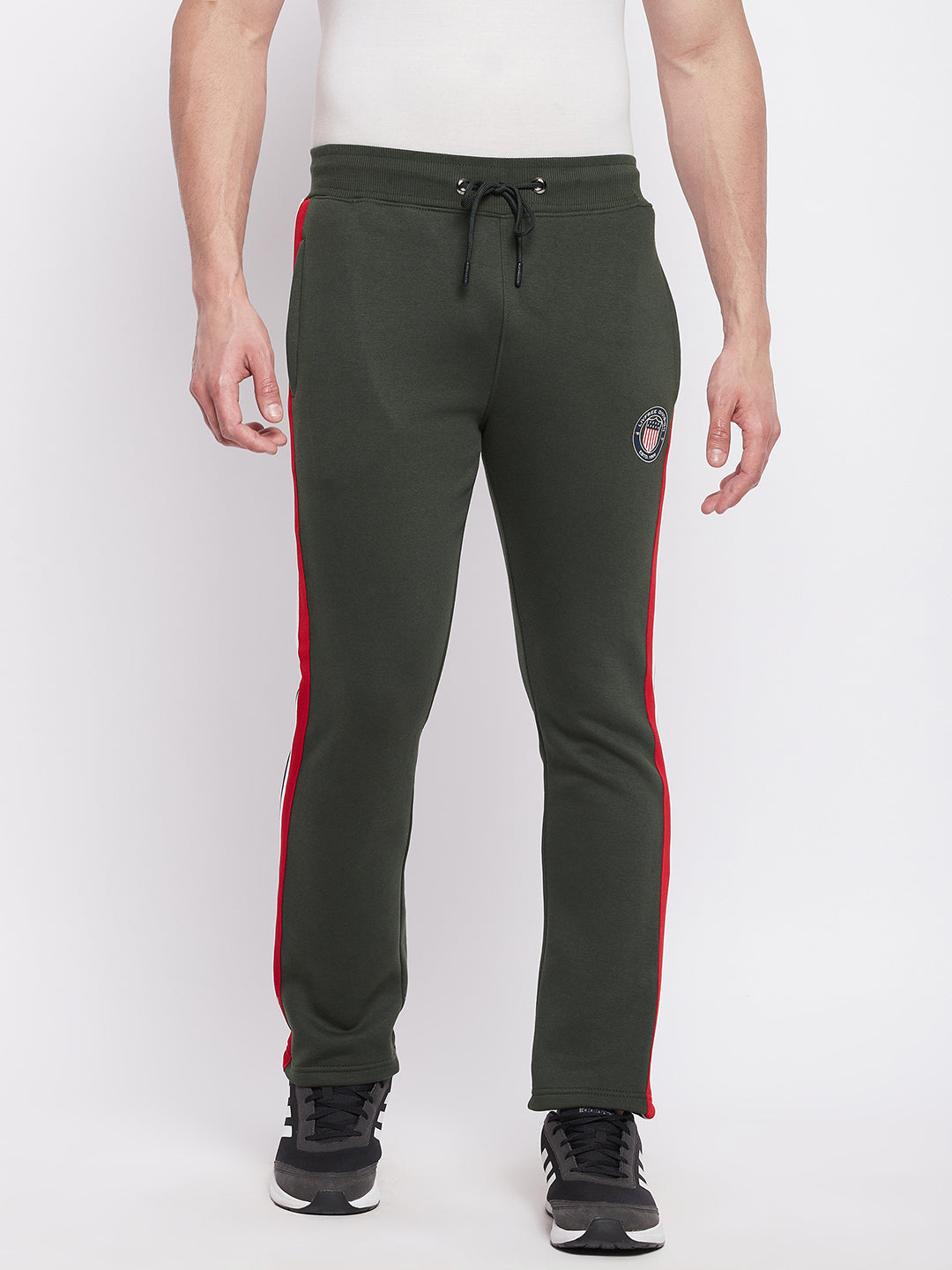 Livfree Mens Winter Lower with Stylish Tripple color Side Tape- Olive