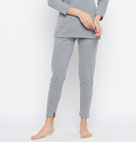 Neva Women Lower with Elasticated Waist- Milange Grey (Glaccia)
