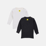 Neva Kids Unisex (Boys and Girls) 2 Uppers Combo Set Esancia Thermal- 1 Anthra and 1 Off White
