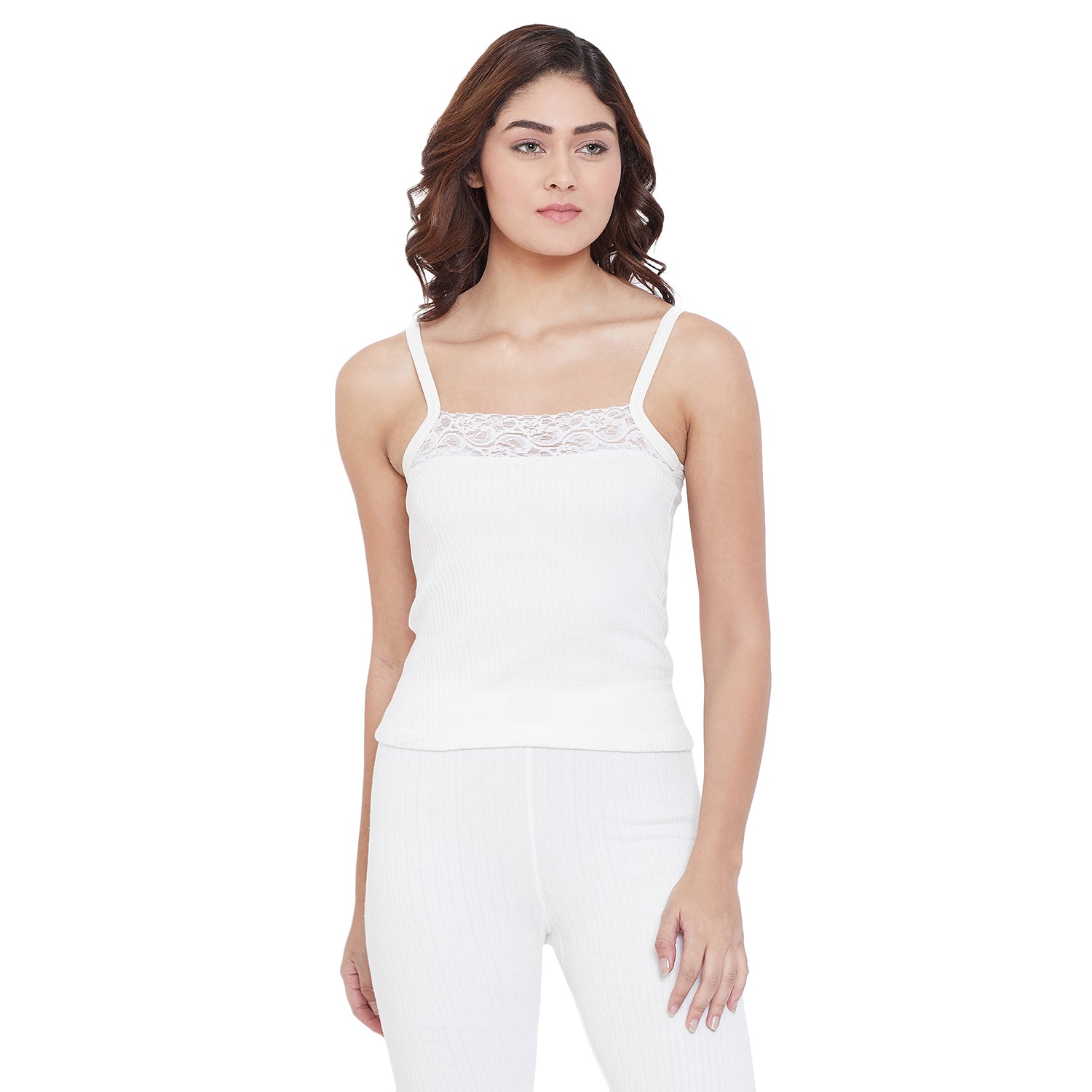 Women's Thermal Camisole Top Off White (Mod Quilt) – Neva Clothing India