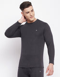 Neva Men Round Neck Full Sleeves Upper- Anthra (Glaccia)