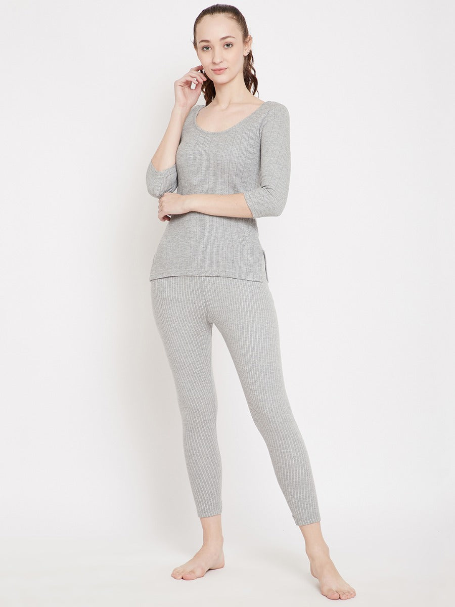 Neva Esancia Deep Scoop Neck 3/4th Sleeve Warmer/Thermal Upper for Women