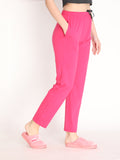 NEVA Women Regular Fit Track pants- Hot Pink