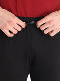 Neva Men's Solid Print Trackpant- Black