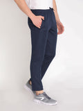 Neva Men's Sweatfree Trackpant with Single Side and back Side Zipped Pocket-Navy
