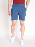 Neva Men's Solid Print Bermuda with side Pocket- Denim Milange