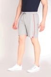 Neva Men's Contrast Front Piping Smart Look Bermuda- Milange Grey
