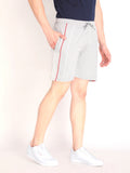 Neva Men's Contrast Front Piping Smart Look Bermuda- Milange Grey