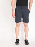 Neva Men's Solid Print Bermuda with side Pocket- Dark Grey