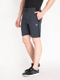 Neva Men's Solid Print Bermuda with side Pocket- Dark Grey