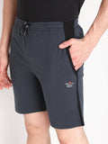 Neva Men's Solid Print Bermuda with side Pocket- Dark Grey