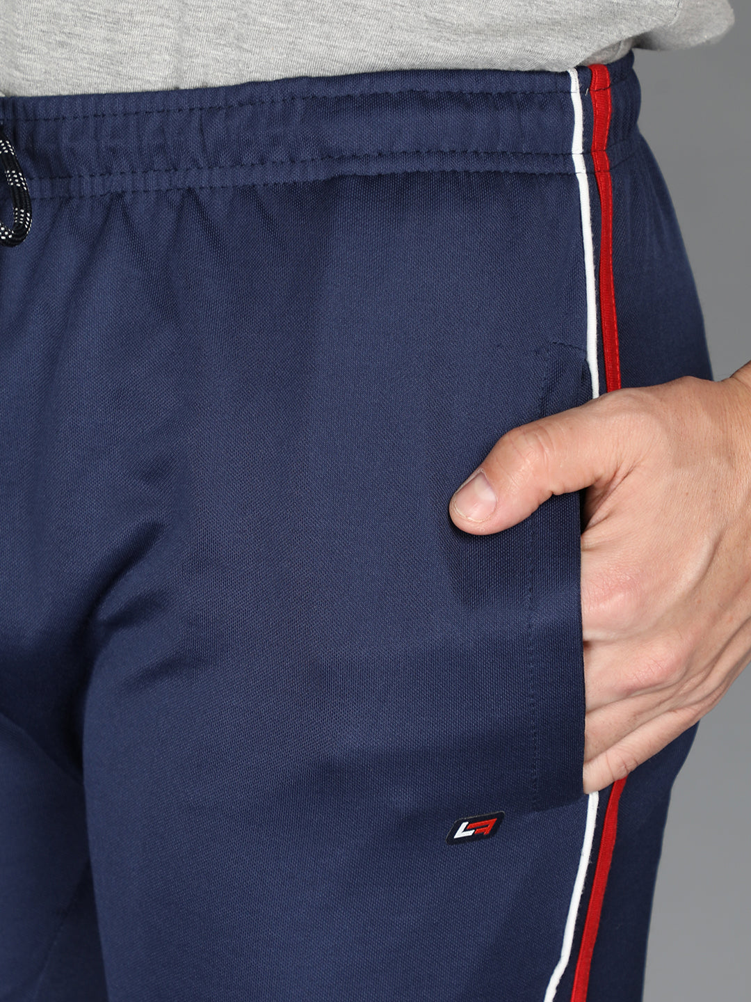 Neva Men Trackpant with Bone & Pipping-Navy