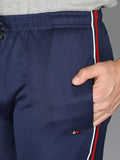 Neva Men Trackpant with Bone & Pipping-Navy
