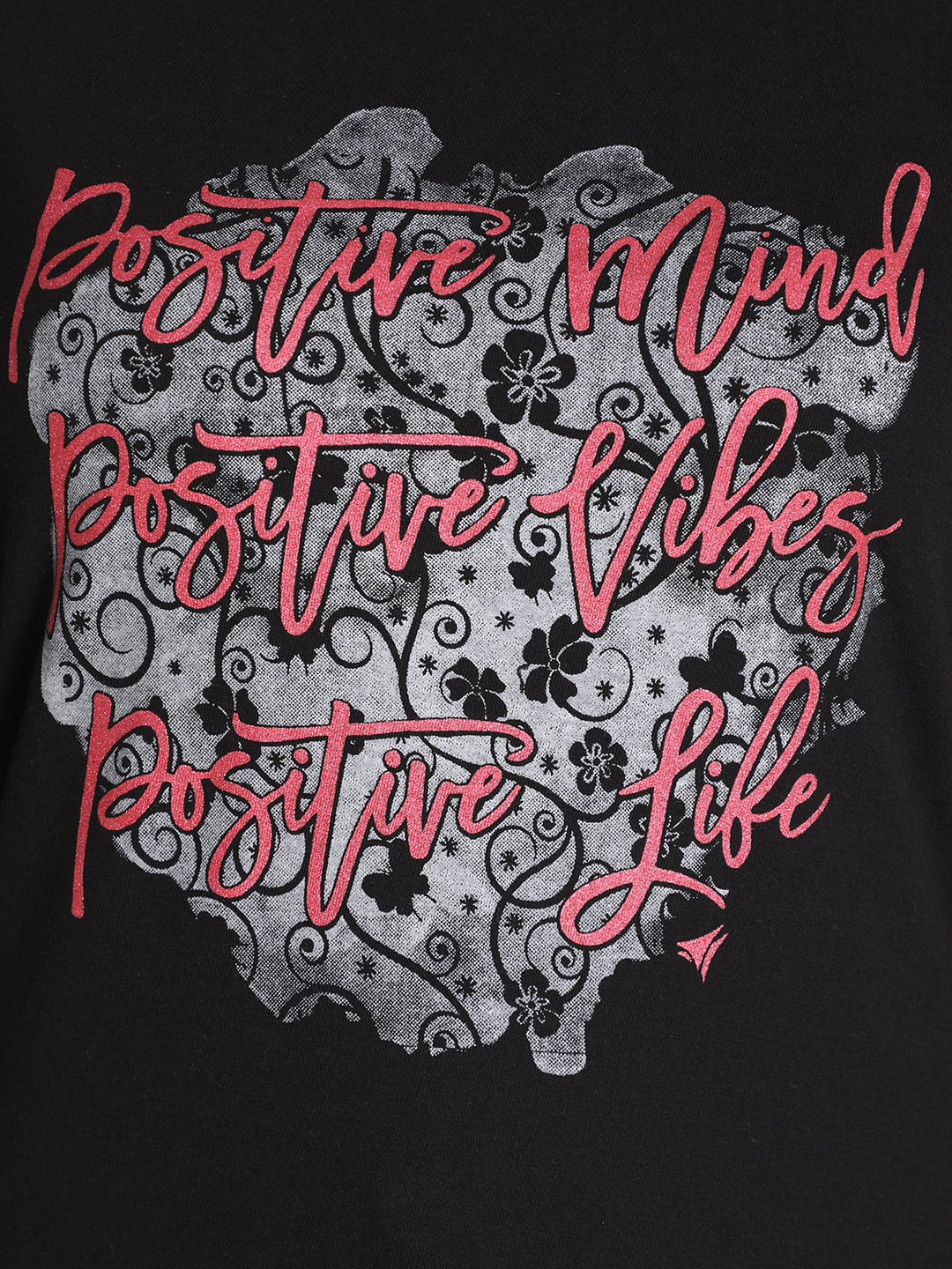 NEVA Women Round Neck Cotton Stylish T-Shirt- Black