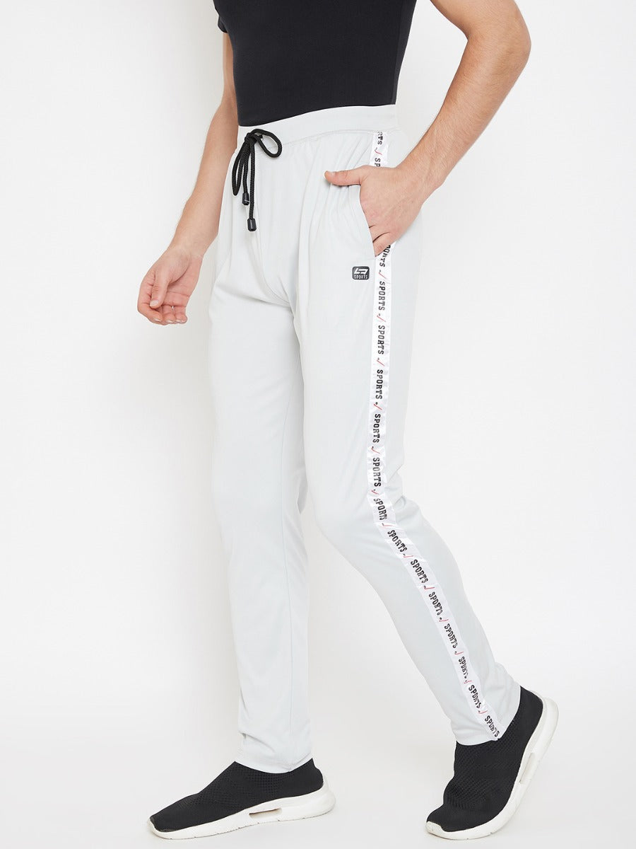 Neva Men's Sports Lower With Printed Piping-Light Steel Grey