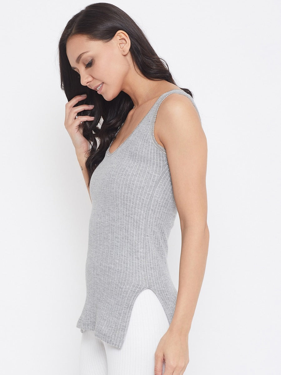 Neva Modal Deep Scoop Neck Sleeveless Warmer/Thermal Upper for Women