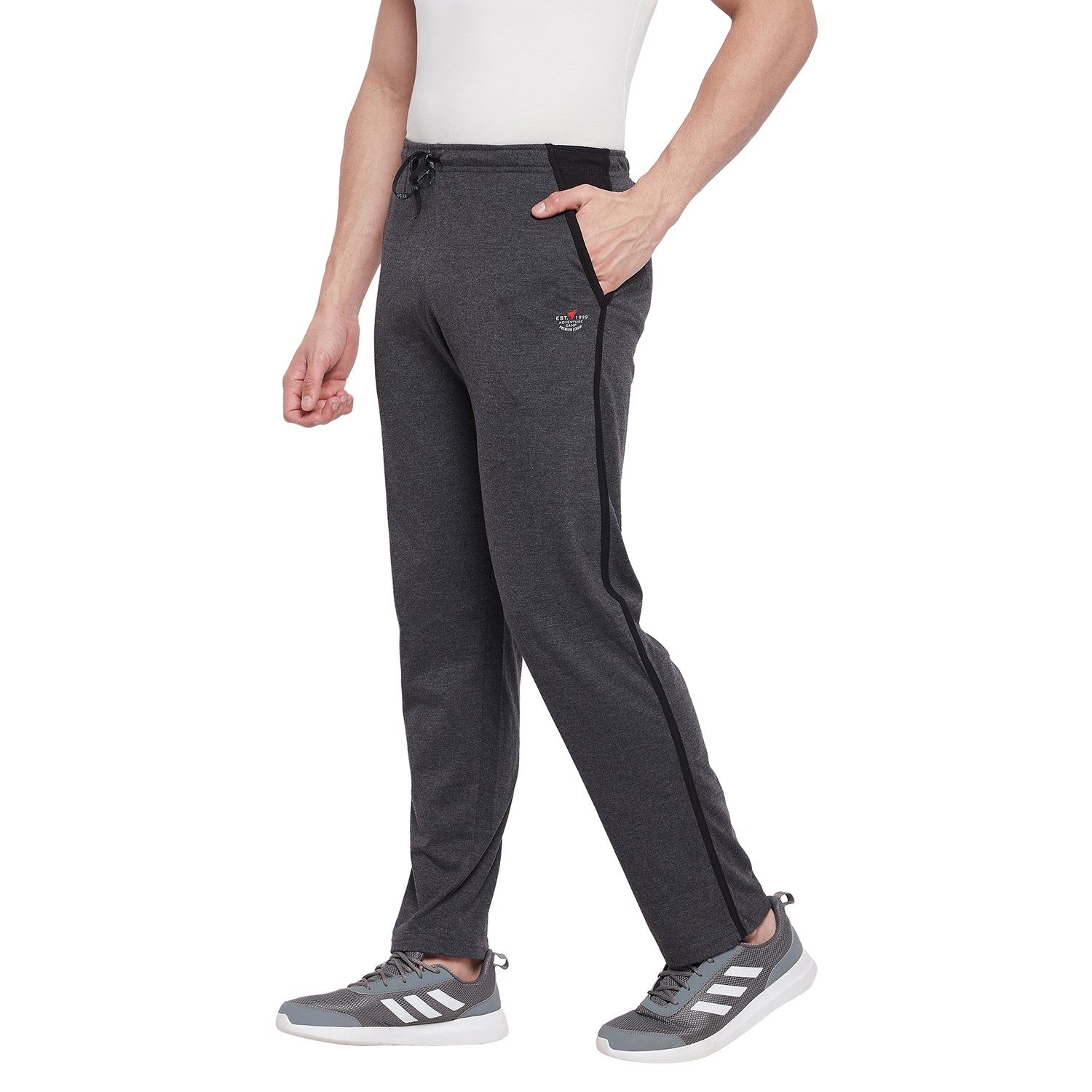 Neva Men Trackpants Elasticated waistband with Drawstring Regular Fit