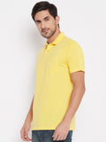 LIVFREE Polo Neck Men's T-Shirt in Solid Pattern Half Sleeve