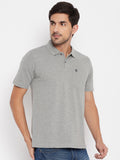 LIVFREE Polo Neck Men's T-Shirt in Solid Pattern Half Sleeve