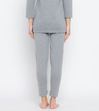 Neva Women Lower with Elasticated Waist- Milange Grey (Glaccia)