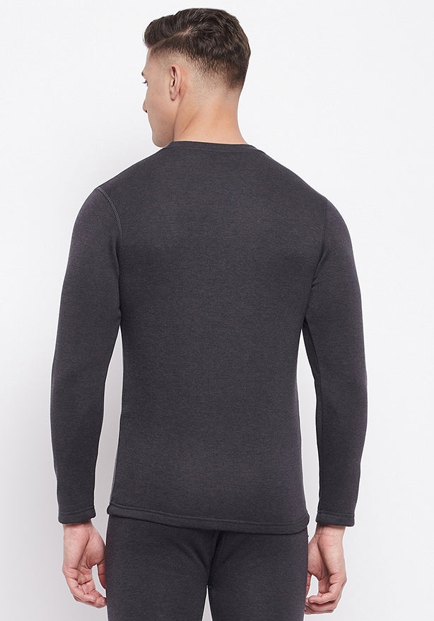 Neva Men Round Neck Full Sleeves Upper- Anthra (Glaccia)