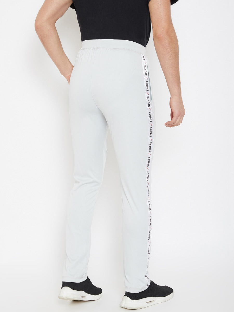 Neva Men's Sports Lower With Printed Piping-Light Steel Grey