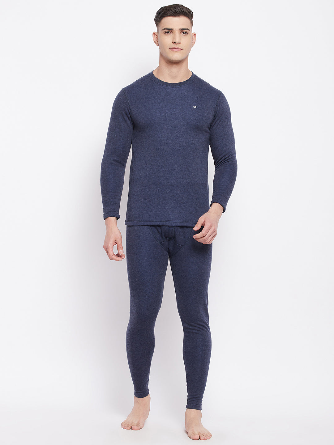 Neva Men Lower with Elasticated Waist- Denim Milange (Glaccia)